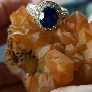 Sapphire and Sterling ring